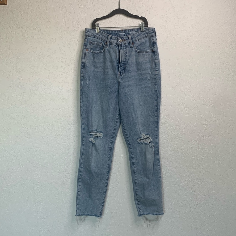 Old navy higher high rise distressed jeans